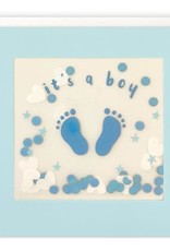 It's a Boy - Wenskaart Paper Shakies