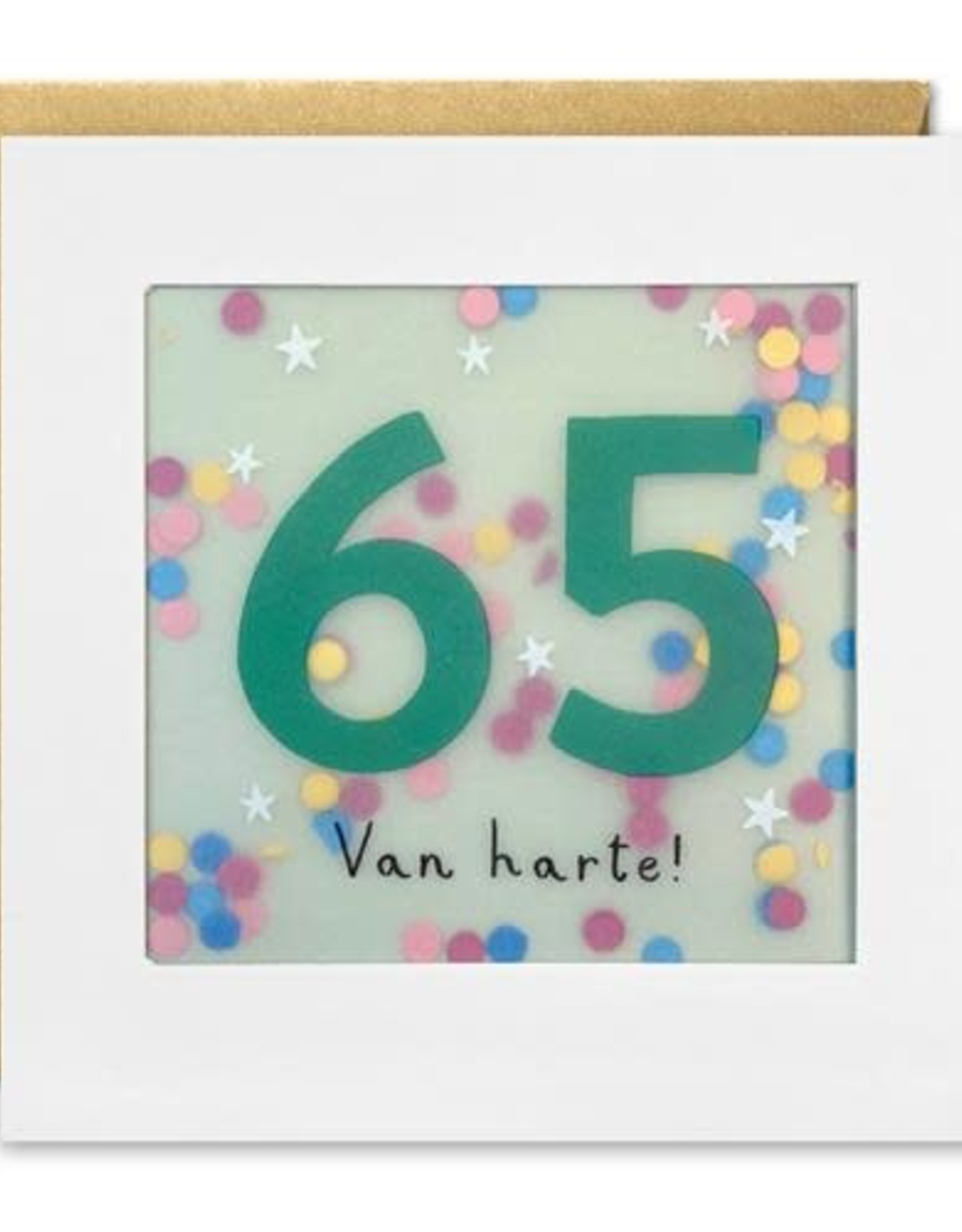 65 Van Harte! - Wenskaart Paper Shakies