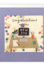 Congratulations! On your New Job - Wenskaart Paper Shakies