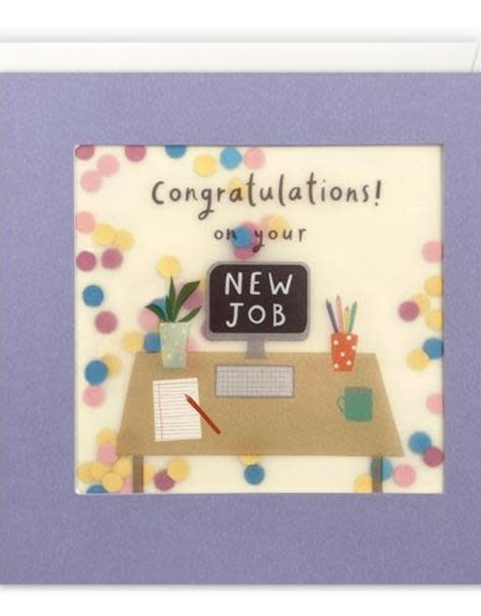 Congratulations! On your New Job - Wenskaart Paper Shakies