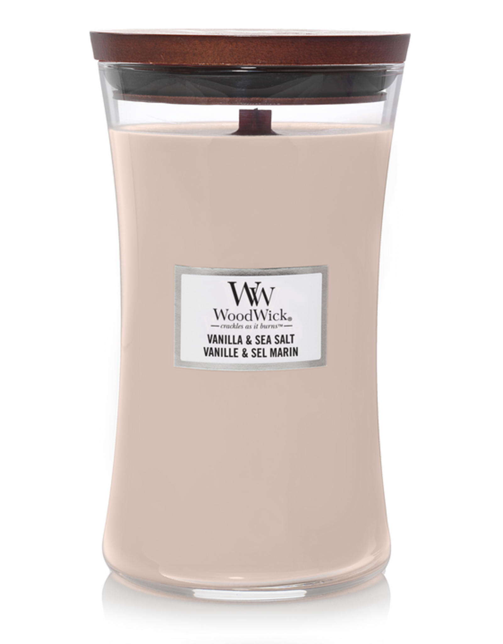 WoodWick Kaars WoodWick "Vanilla & Sea Salt" Large - WoodWick