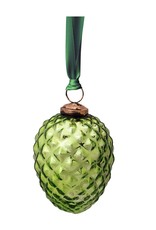 Pip Studio Ornament Glazen Dennenappel l.groen 10cm - Pip Studio