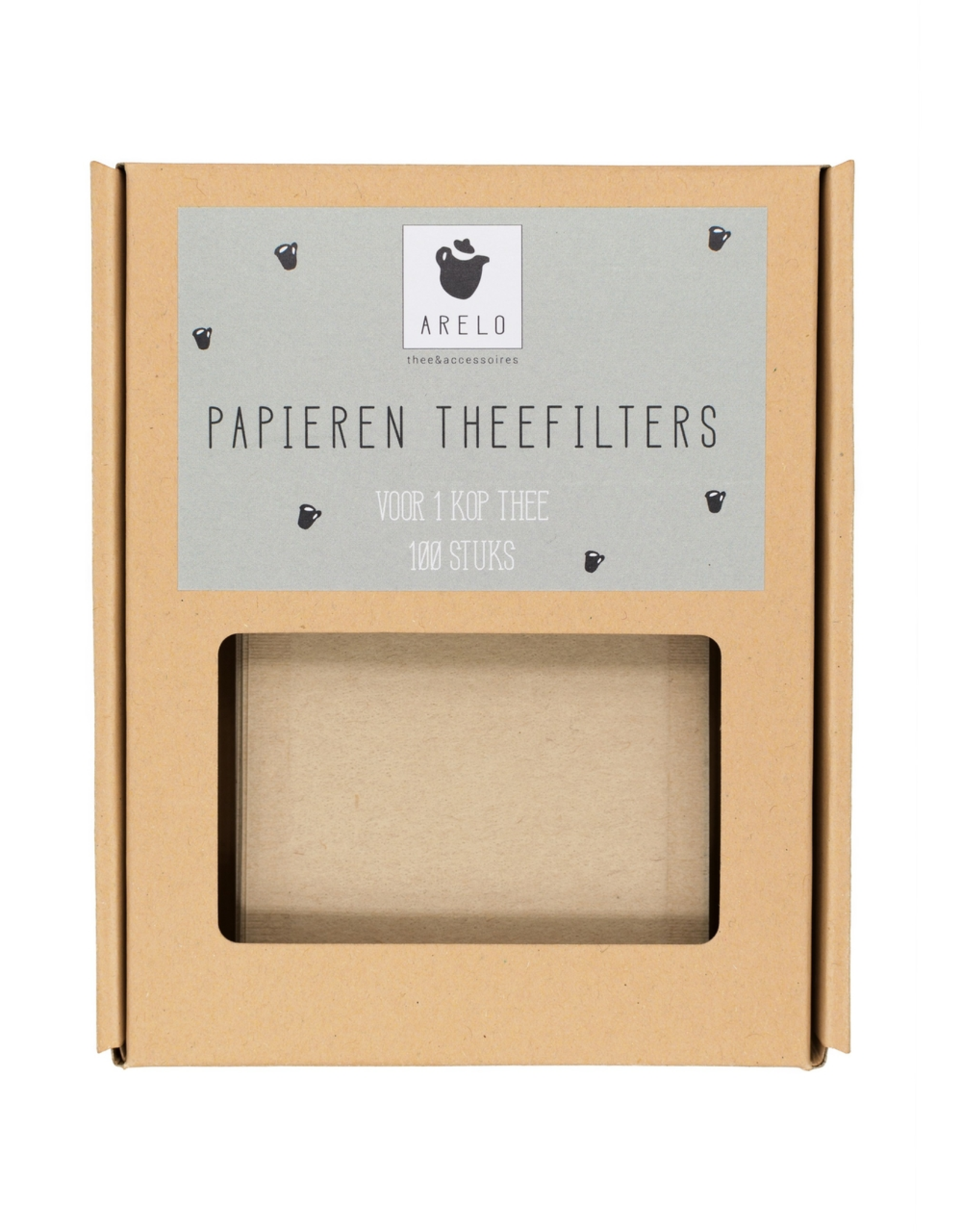 Arelo thee & accessoires Papieren Theefilters - 100 stuks