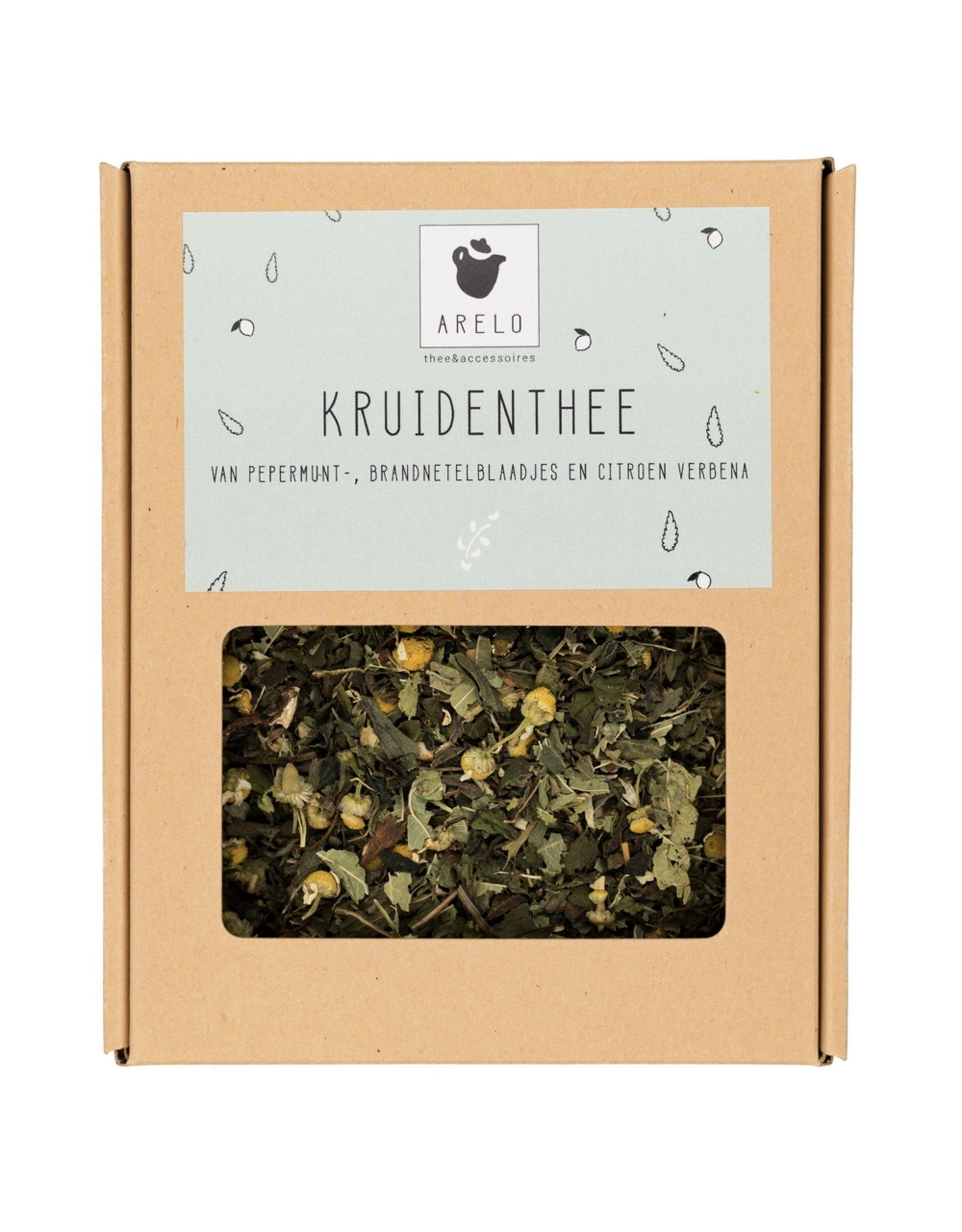 Arelo thee & accessoires Kruidenthee van Pepermunt- en Brandnetelblaadjes - Losse Thee