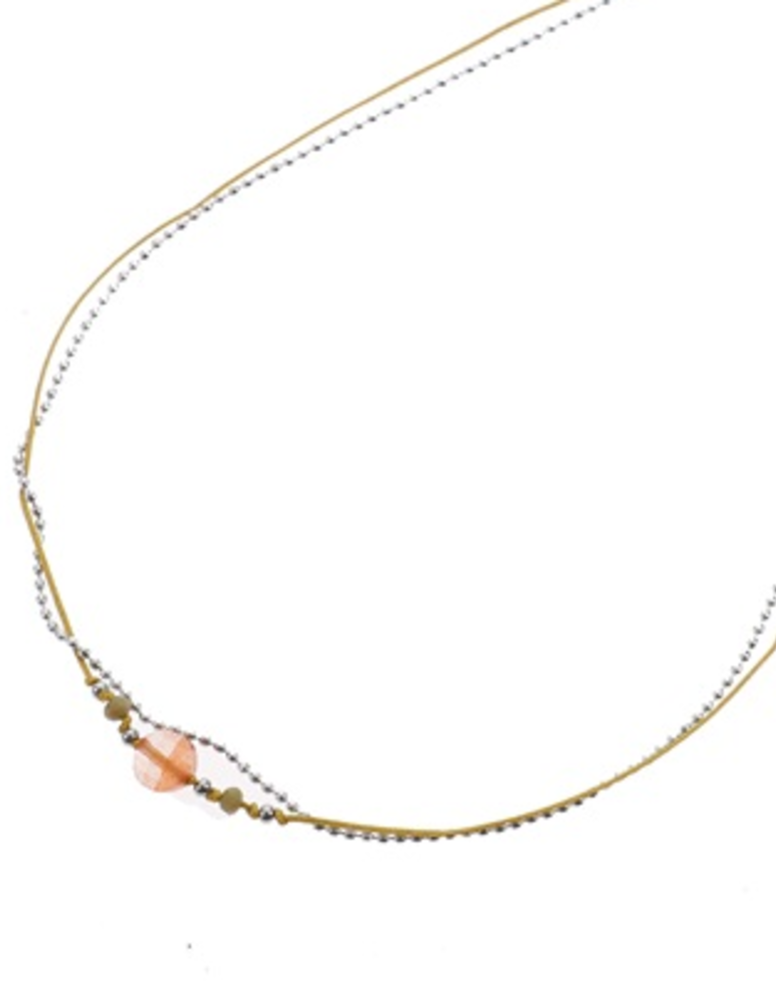 Go Dutch Label Ketting (N9302-06) coral zilver - Go Dutch Label