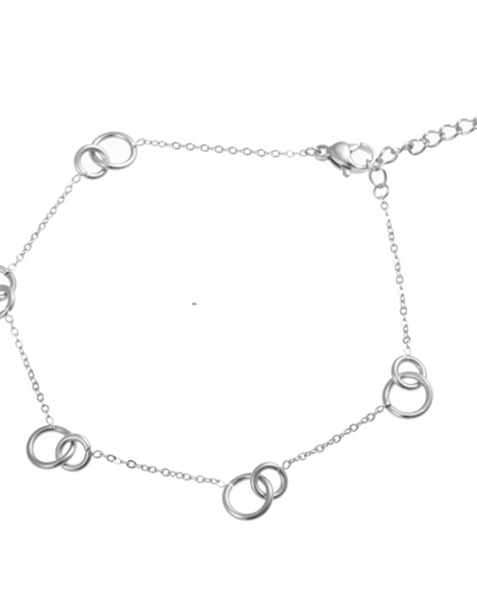 Day & Eve by Go Dutch Label Enkelbandje (A2290-1) zilver - Day & Eve by Go Dutch Label