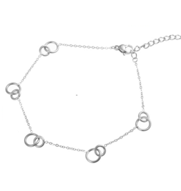 Day & Eve by Go Dutch Label Enkelbandje (A2290-1) zilver - Day & Eve by Go Dutch Label