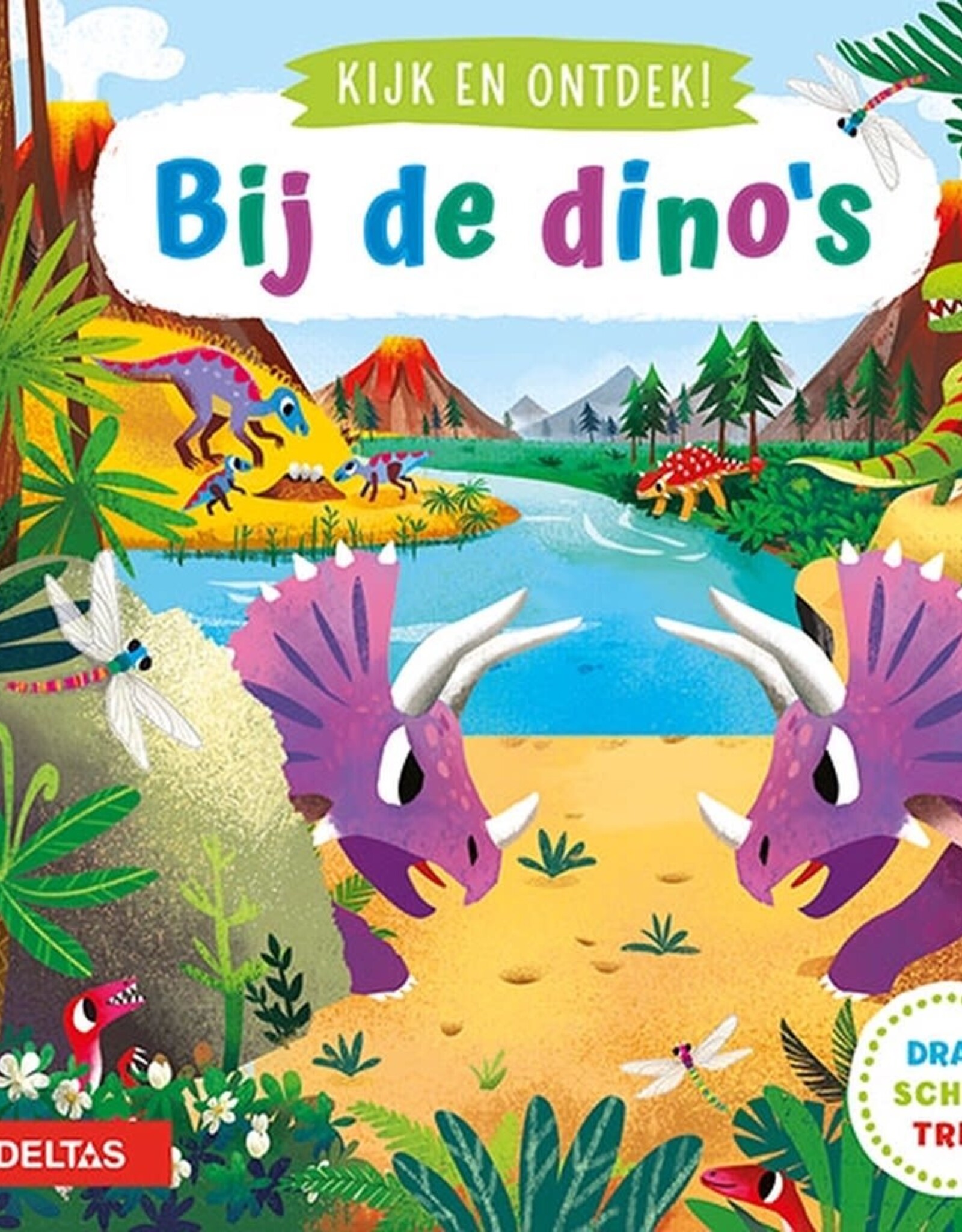 Deltas Kijk en ontdek! Bij de dino's - Draai, Schuif en Trek