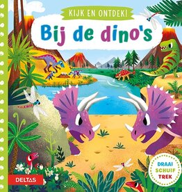 Deltas Kijk en ontdek! Bij de dino's - Draai, Schuif en Trek