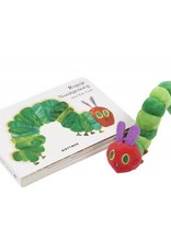 Rupsje Nooitgenoeg met pluchen rups