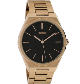OOZOO Horloge C10338 40mm Rosé / Zwart - OOZOO