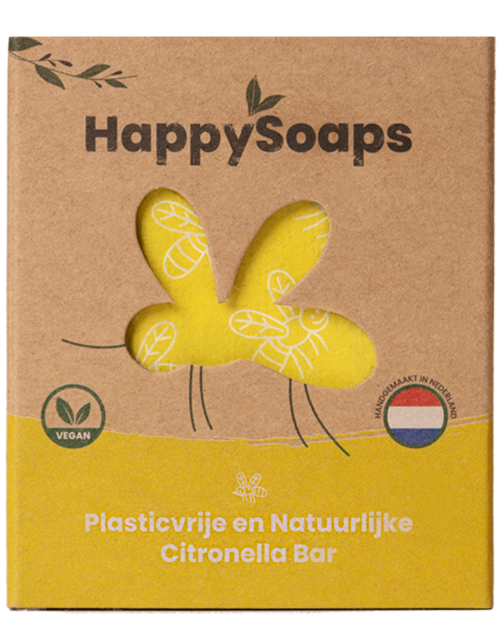HappySoaps Anti-Insect Bar - Citronella & Krachtige Munt - HappySoaps