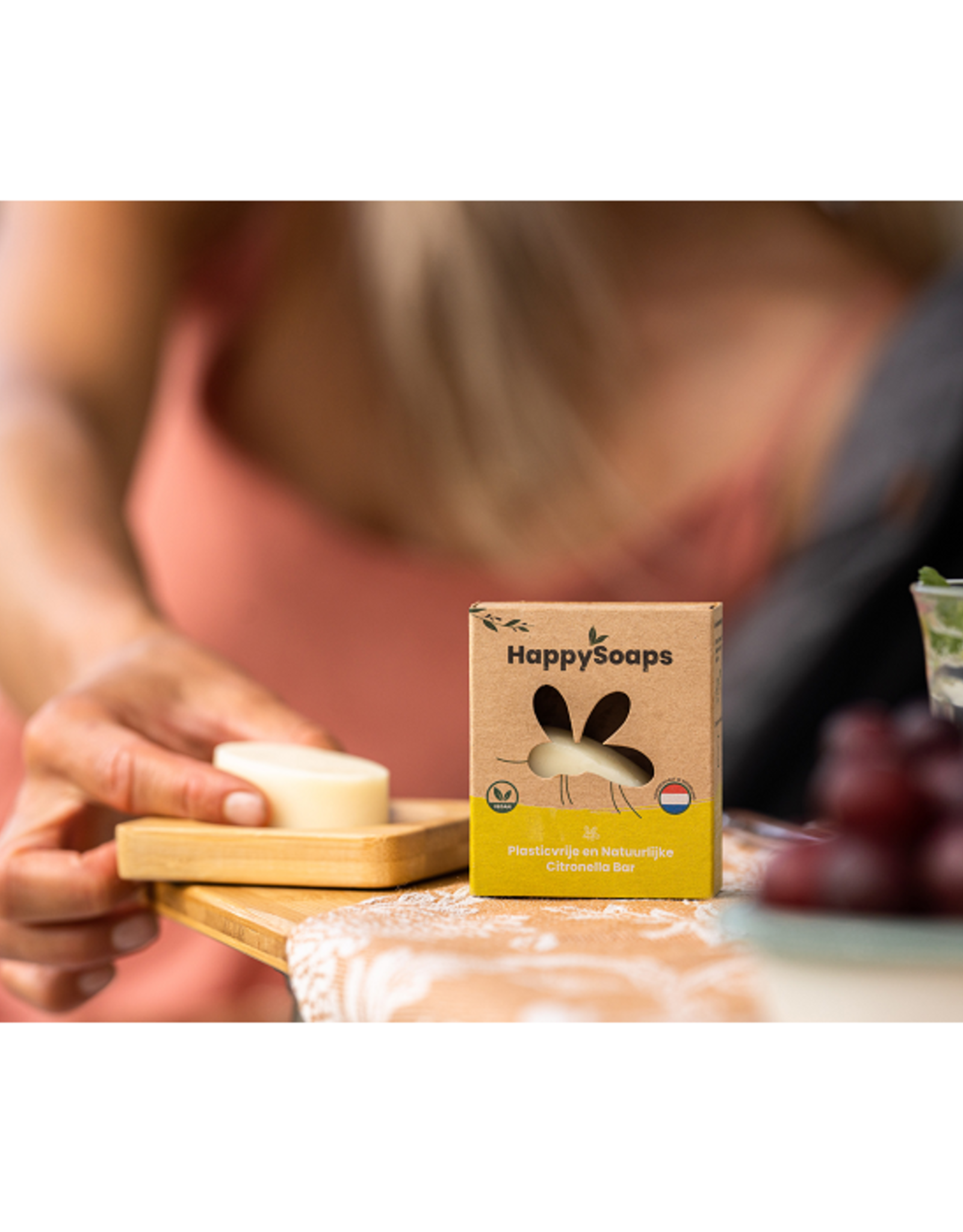 HappySoaps Anti-Insect Bar - Citronella & Krachtige Munt - HappySoaps