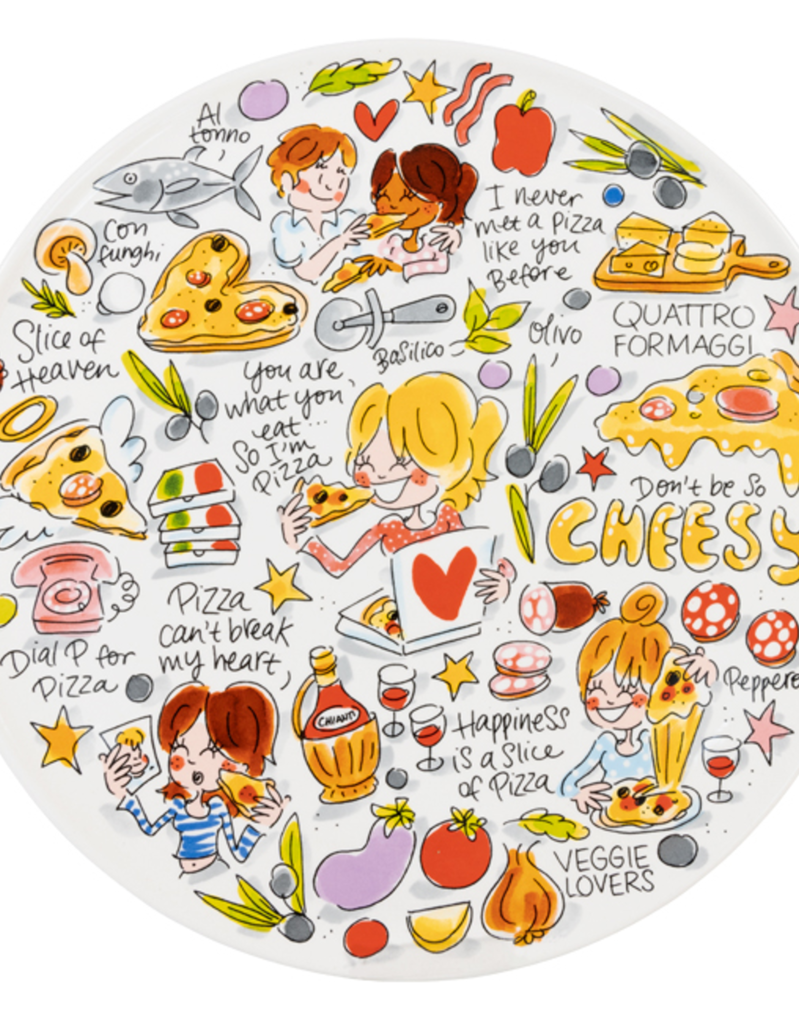Aap Creatie optellen PizzaBord Sharing 31cm - Blond Amsterdam - KunstZinnig Kado- en Woonwinkel