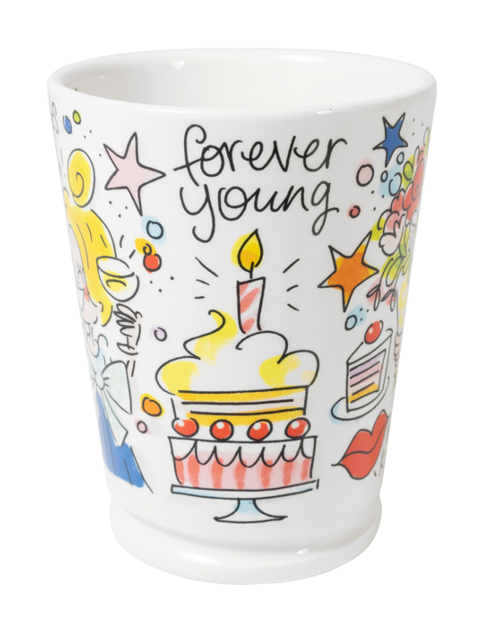 verf Bijdrager Oom of meneer XL Beker "Forever Young" - Blond Amsterdam - KunstZinnig Kado- en Woonwinkel