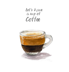 Let's have a cup of Coffee - Wenskaart Christa Mulder