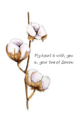 My heart is with you in your time of Sorrow - Wenskaart Christa Mulder