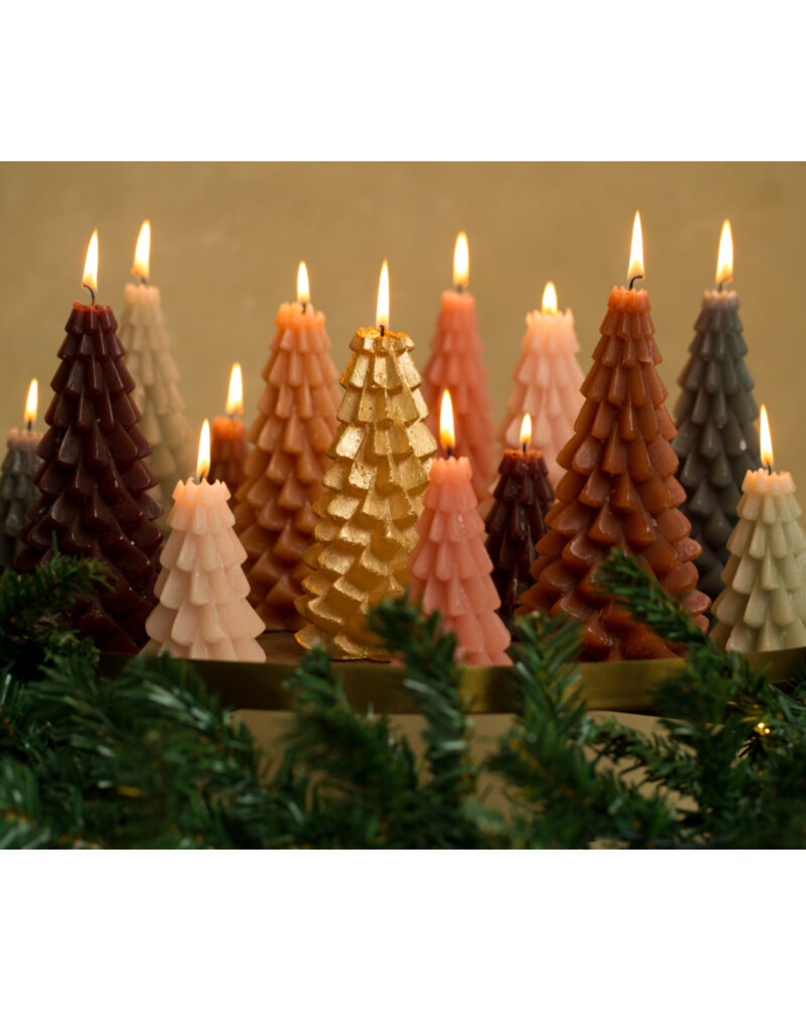 Rustik Lys Kerstboom Kaars 6,3x12cm Forest - Rustik Lys