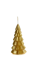 Rustik Lys Kerstboom Kaars 6,3x12cm Goud - Rustik Lys