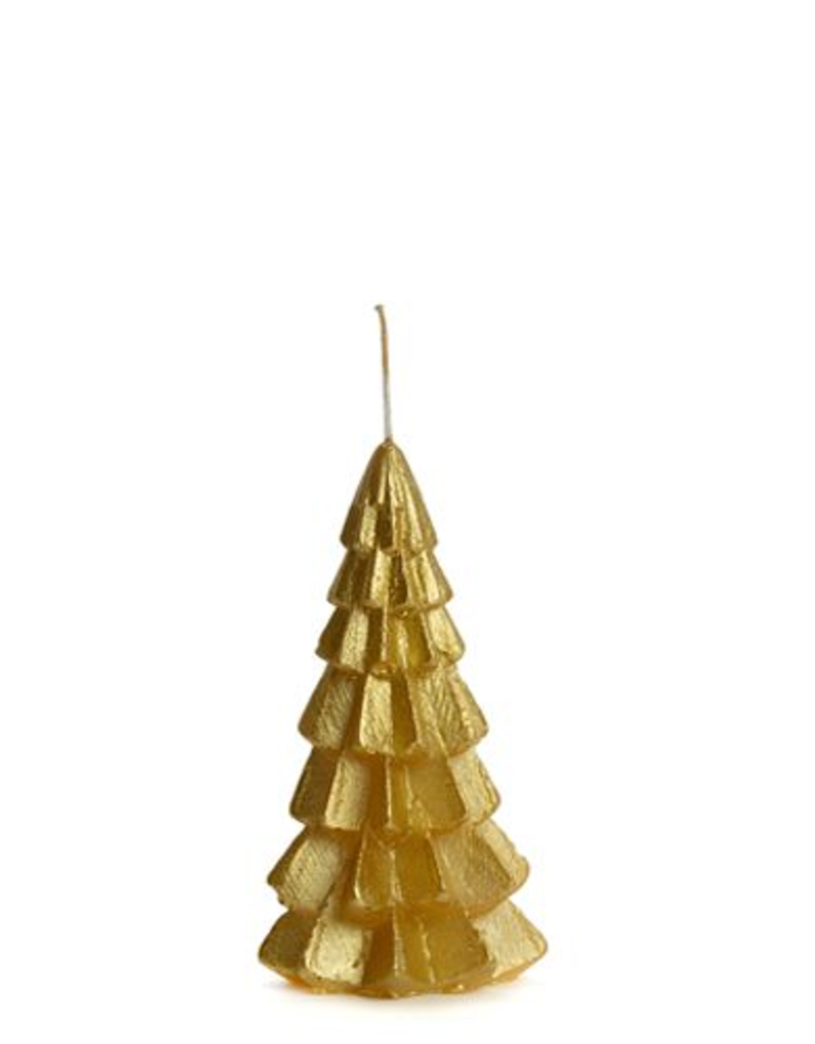 Rustik Lys Kerstboom Kaars 6,3x12cm Goud - Rustik Lys