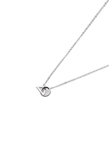 Ketting (N8027-1) driehoek cirkel Zilver - Go Dutch Label.