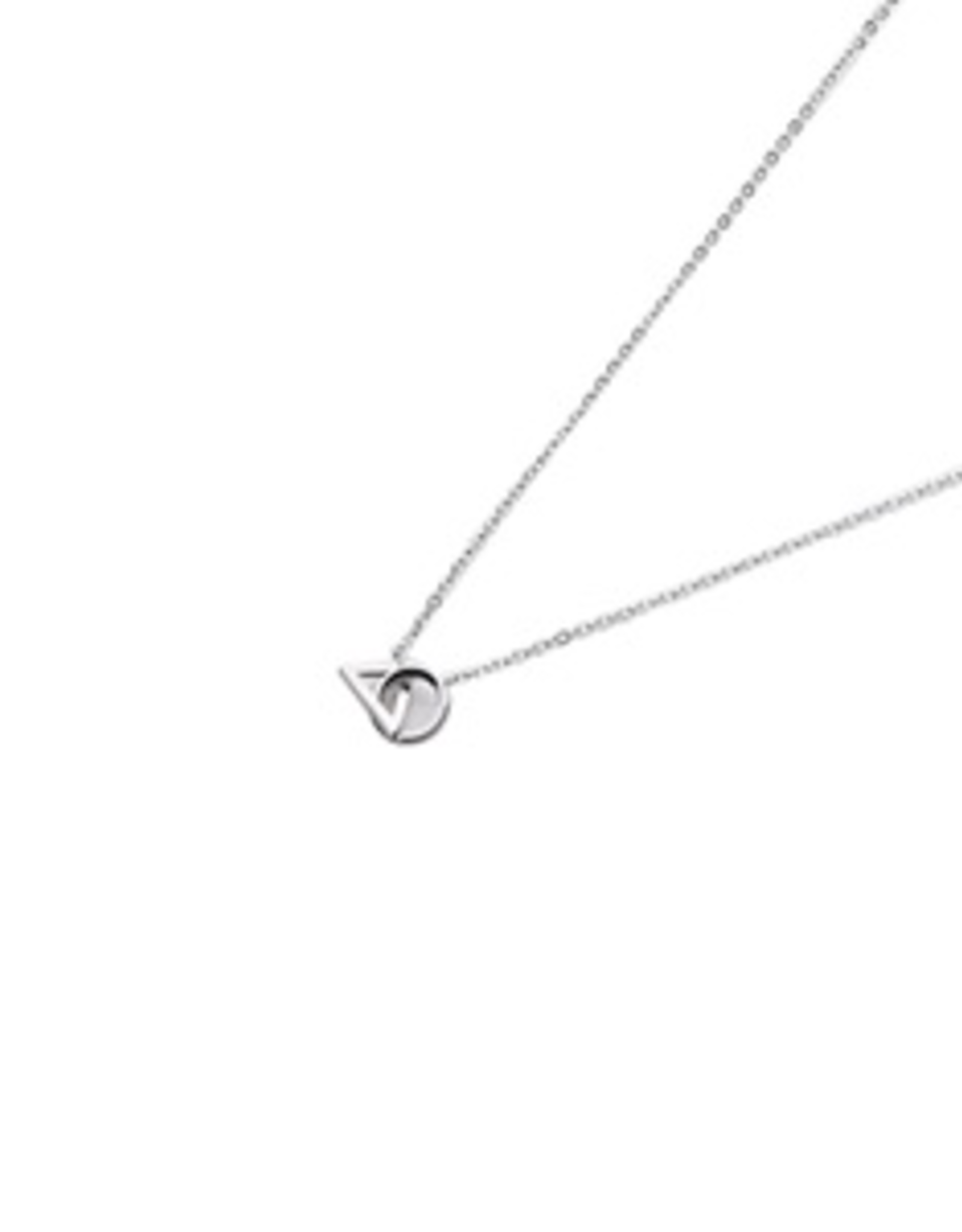 Ketting (N8027-1) driehoek cirkel Zilver - Go Dutch Label.