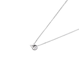 Ketting (N8027-1) driehoek cirkel Zilver - Go Dutch Label.