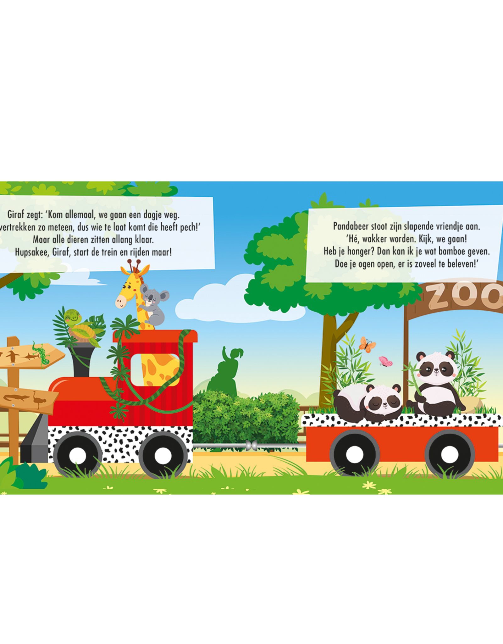 Boek en Puzzeltrein Dierentuin +3jr - Lantaarn Publishers