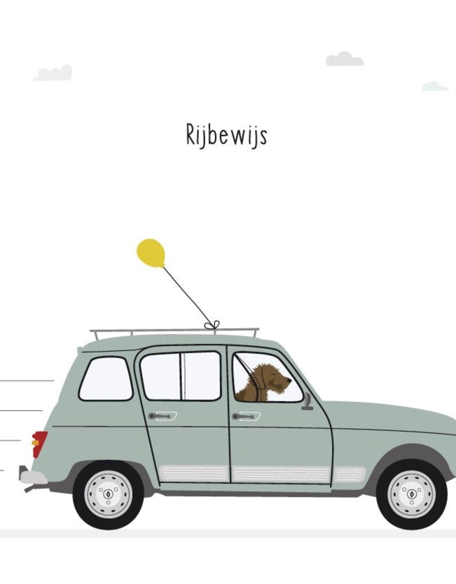 Rijbewijs - Wenskaart Frits