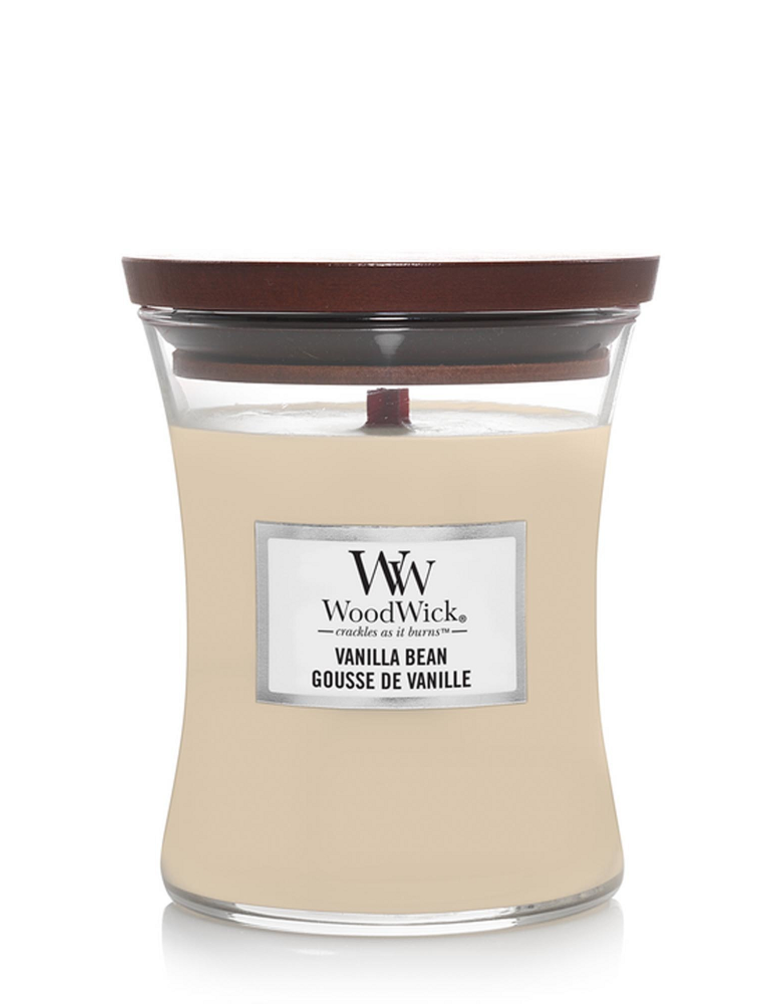 WoodWick Kaars WoodWick "Vanilla Bean" medium - WoodWick