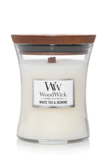 WoodWick Kaars WoodWick "White Tea & Jasmine" medium - WoodWick