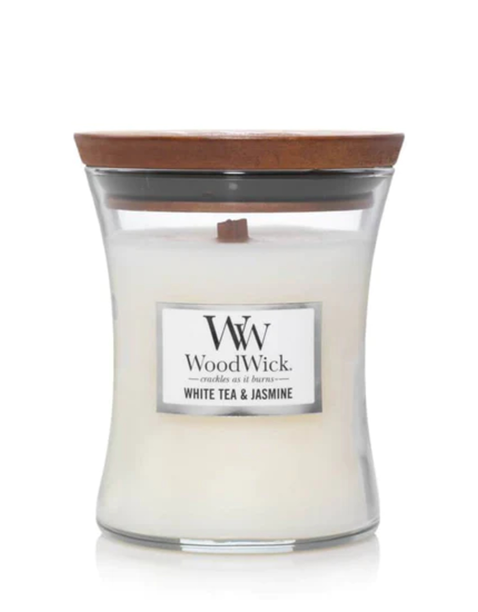 WoodWick Kaars WoodWick "White Tea & Jasmine" medium - WoodWick