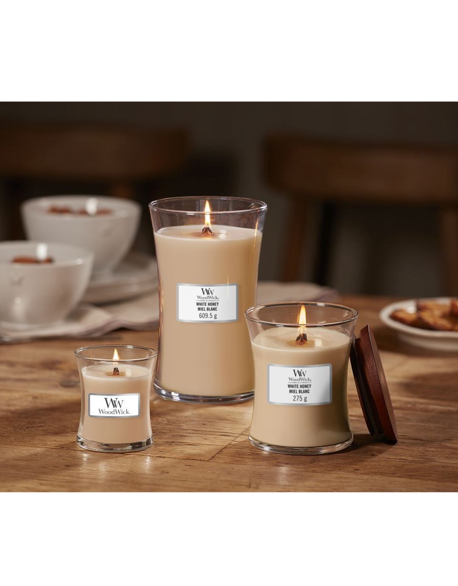 WoodWick Kaars WoodWick "White Honey" mini - WoodWick