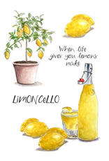 When life gives you lemons make Limoncello - Wenskaart Christa Mulder