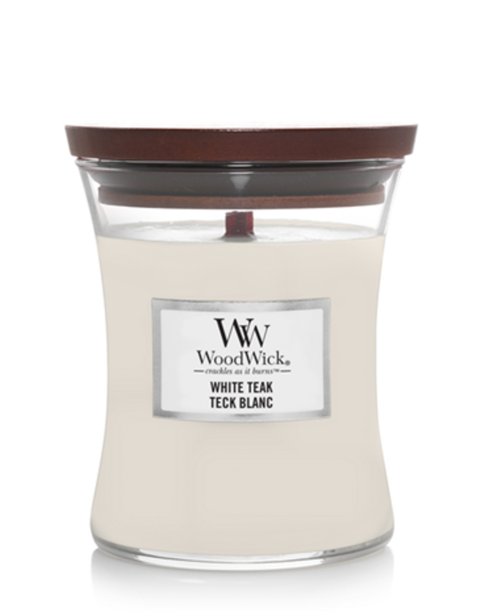 WoodWick Kaars WoodWick "White Teak" medium - WoodWick