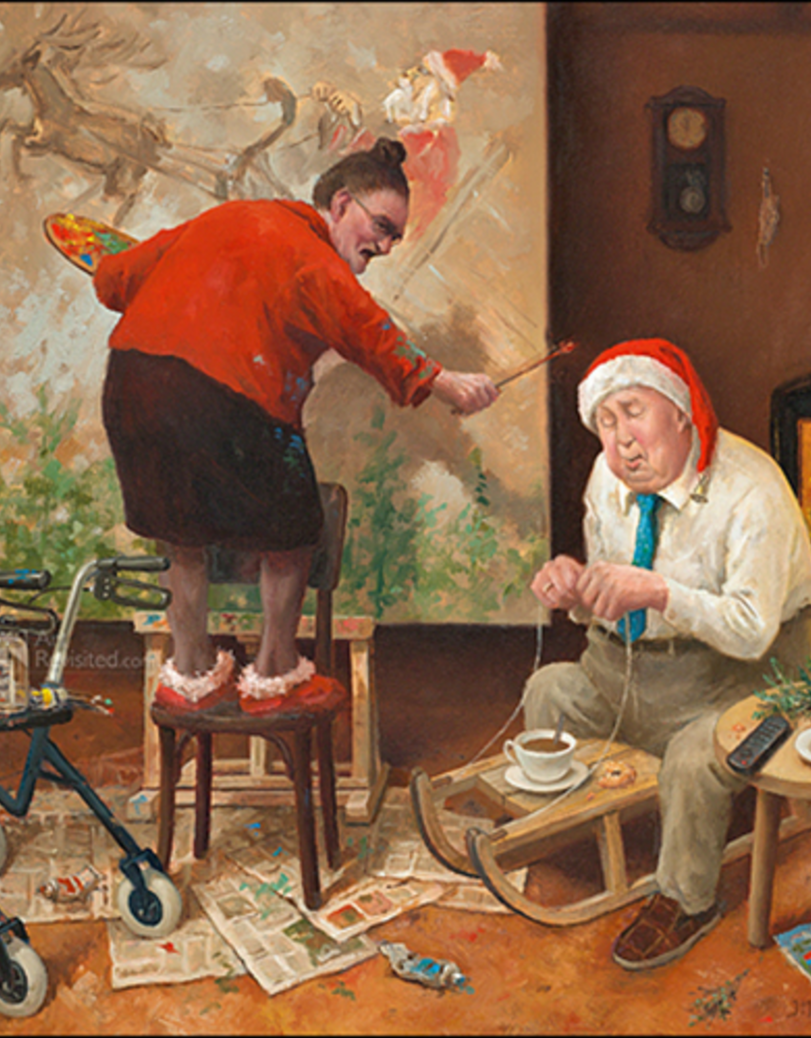 Ho, ho, ho... Wakker blijven! - Wenskaart Marius van Dokkum