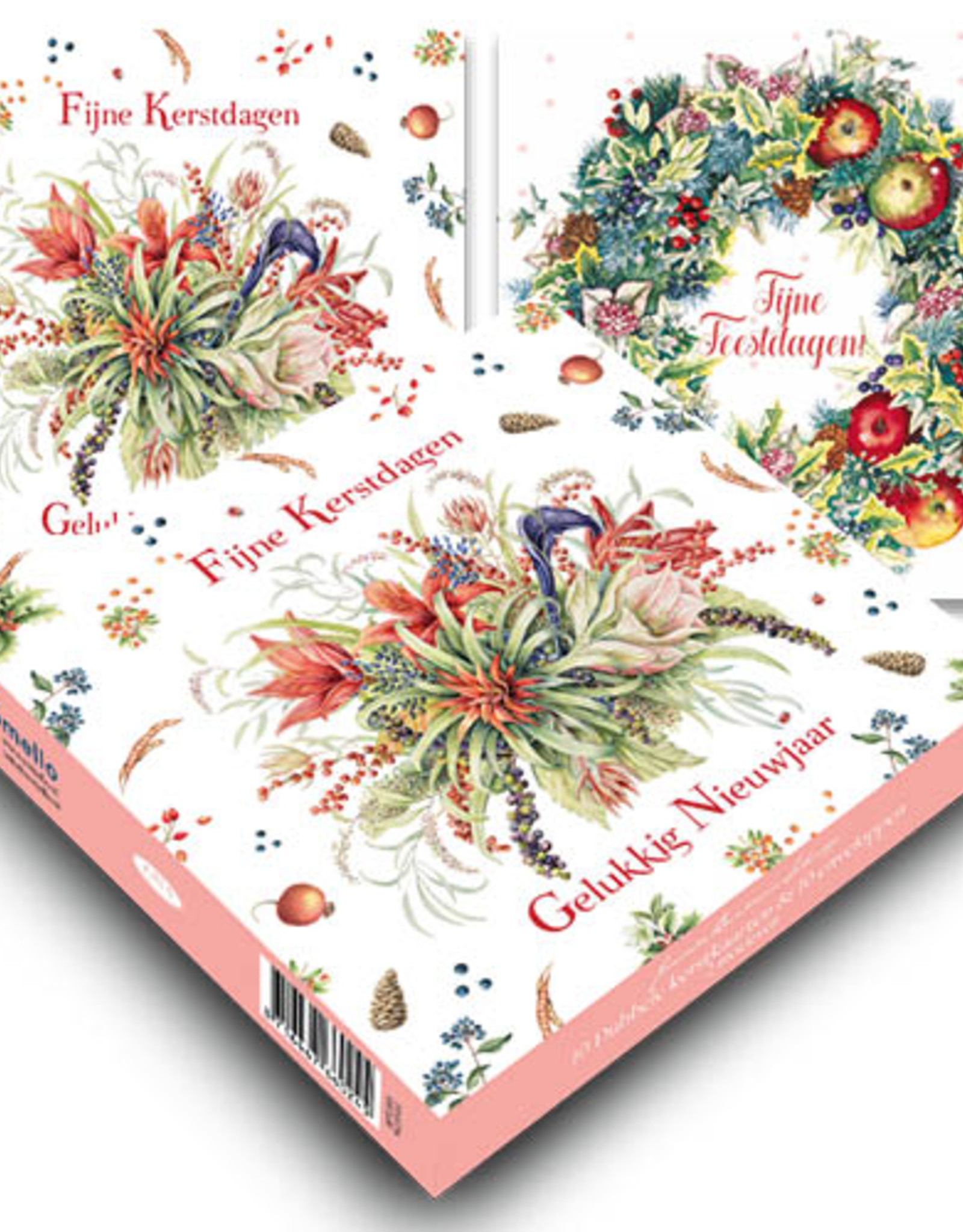 Kerstkaarten Winterboeket / Krans - Janneke Brinkman