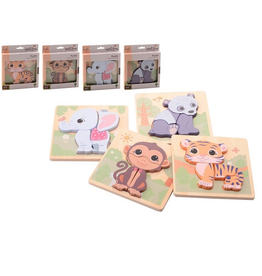 Jouéco Houten Dierenpuzzel Aap - Jouéco