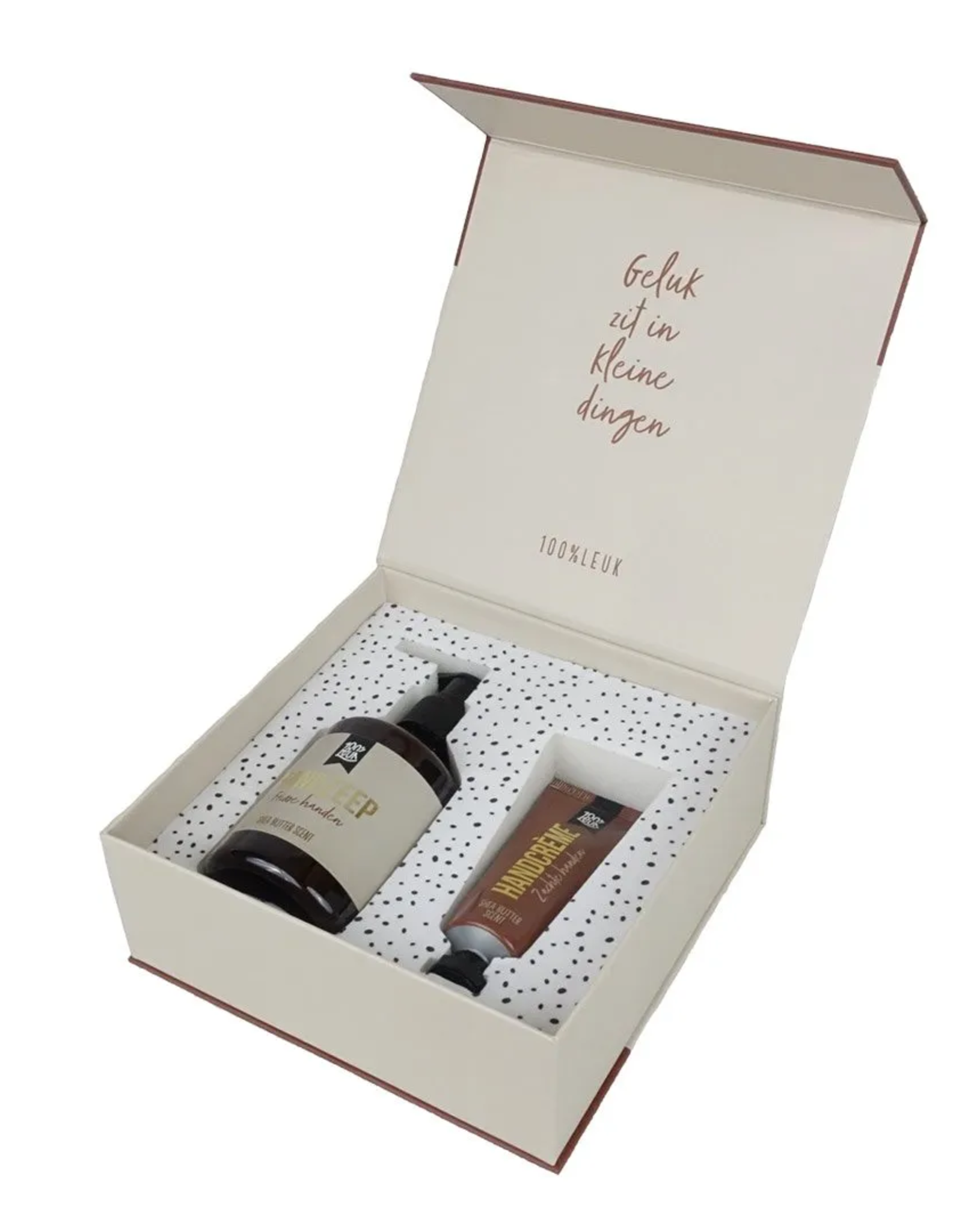 100% Leuk Luxe cadeaubox "Geluk zit in kleine dingen" - 100% Leuk