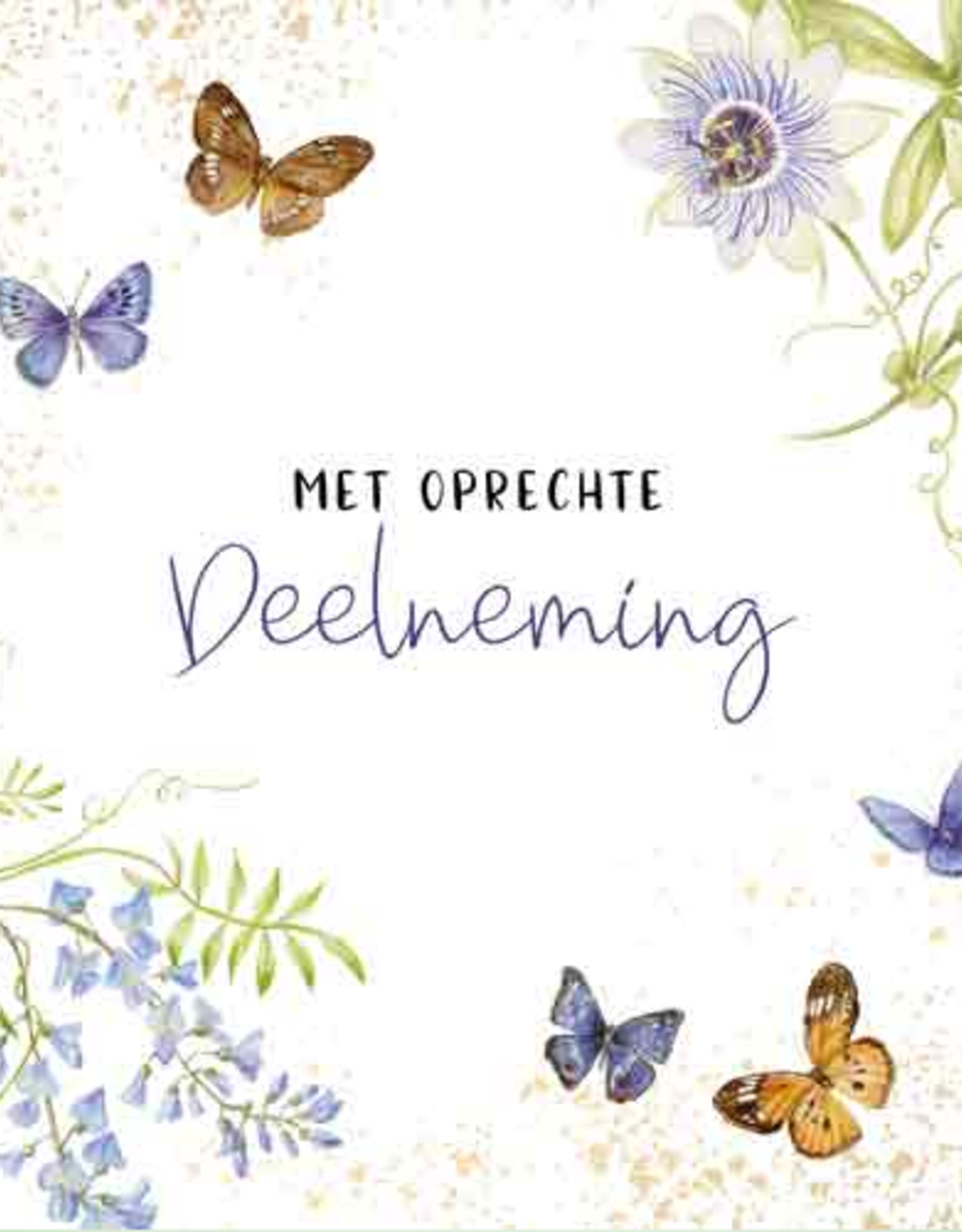 Wenskaart Met Oprechte Deelneming -  Janneke Brinkman