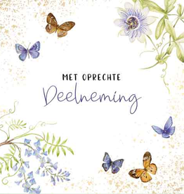 Wenskaart Met Oprechte Deelneming -  Janneke Brinkman