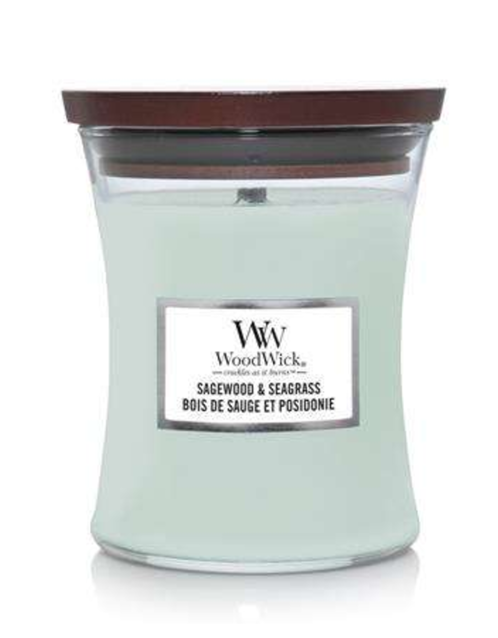 WoodWick Kaars WoodWick "Sagewood & Seagrass" medium - WoodWick