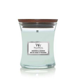 WoodWick Kaars WoodWick "Sagewood & Seagrass" mini - WoodWick