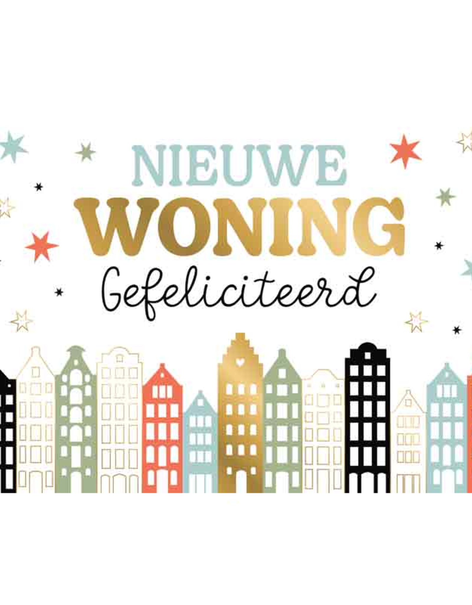 Nieuwe Woning Gefeliciteerd - Wenskaart Daisy