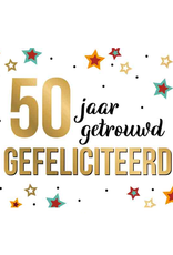 50 Jaar Getrouwd Gefeliciteerd - Wenskaart Daisy