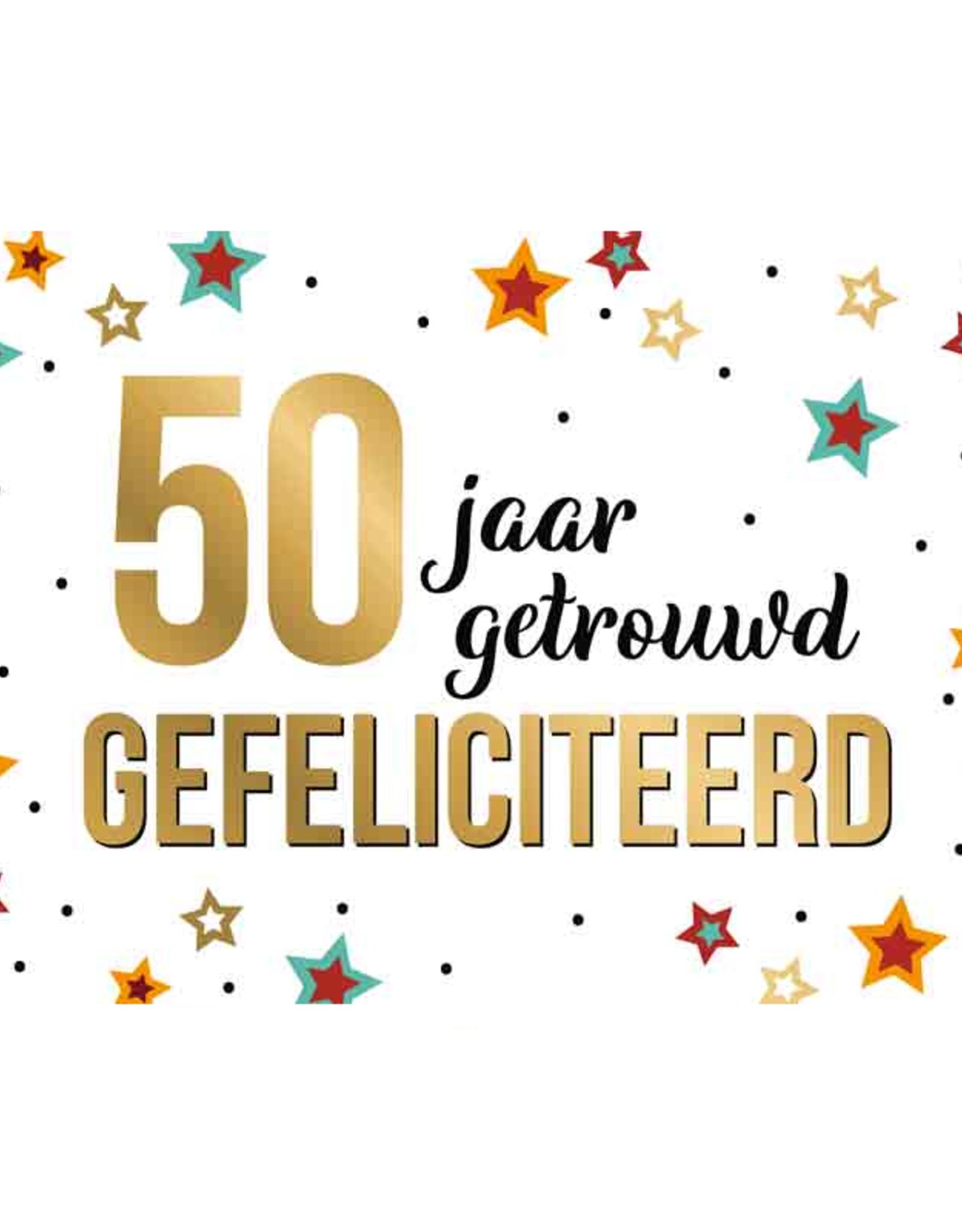 50 Jaar Getrouwd Gefeliciteerd - Wenskaart Daisy