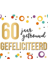 60 Jaar Getrouwd Gefeliciteerd - Wenskaart Daisy