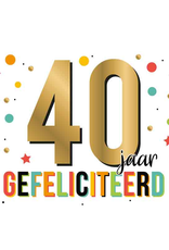 40 Jaar Gefeliciteerd - Wenskaart Daisy