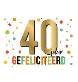 40 Jaar Gefeliciteerd - Wenskaart Daisy