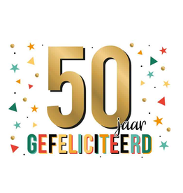 50 Jaar Gefeliciteerd - Wenskaart Daisy